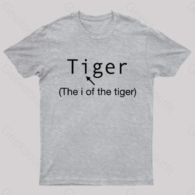 The I Of Tiger Geek T-Shirt Grey / S