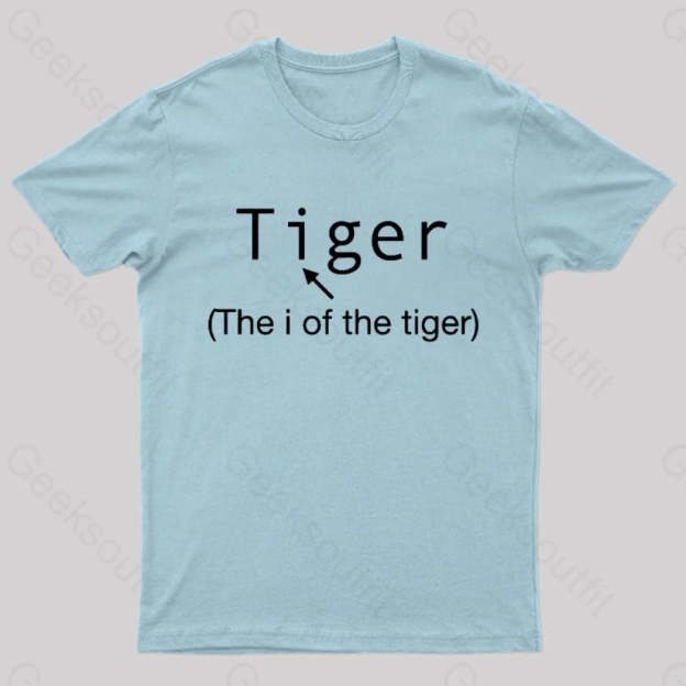 The I Of Tiger Geek T-Shirt Light Blue / S
