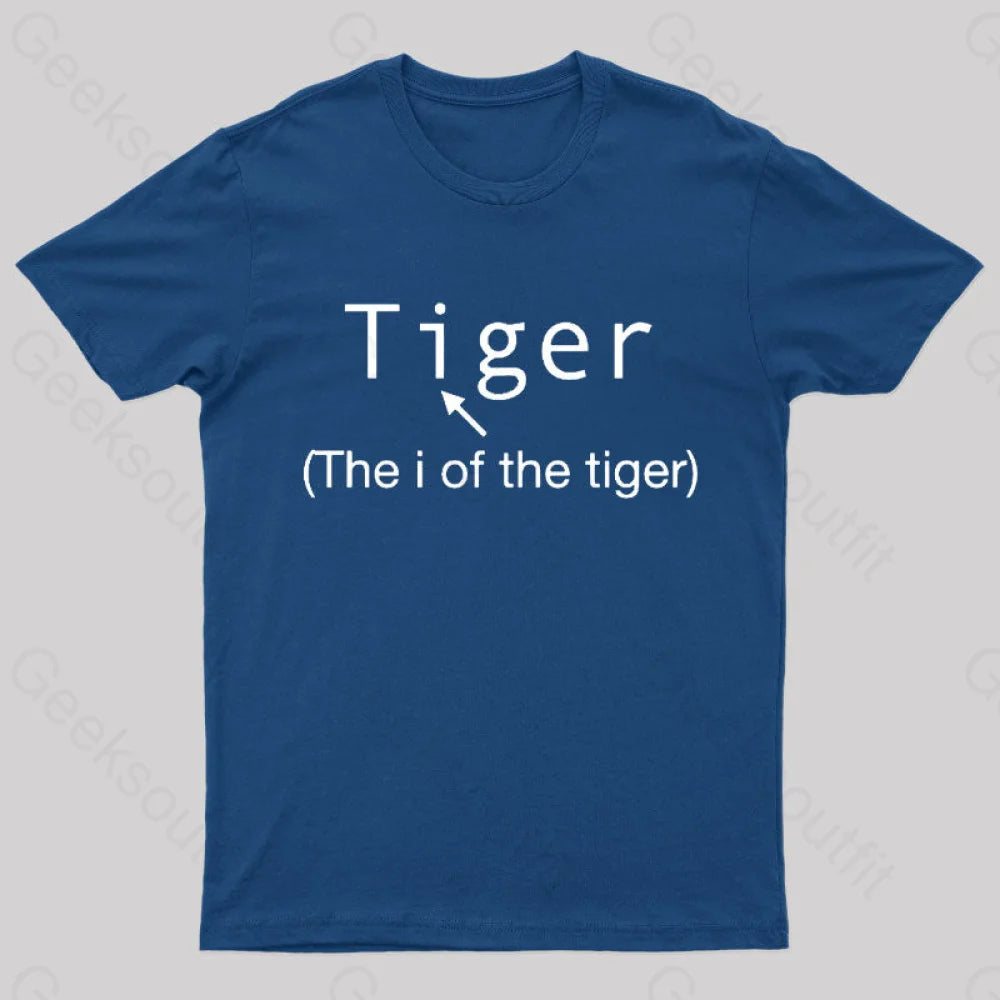 The I Of Tiger Geek T-Shirt Navy / S
