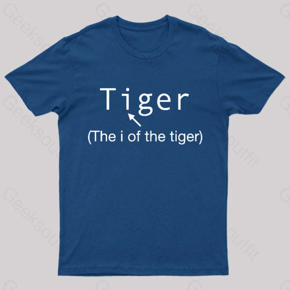 The I Of Tiger Geek T-Shirt Navy / S