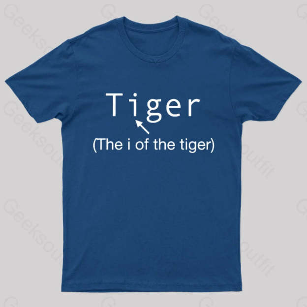 The I Of Tiger Geek T-Shirt Navy / S