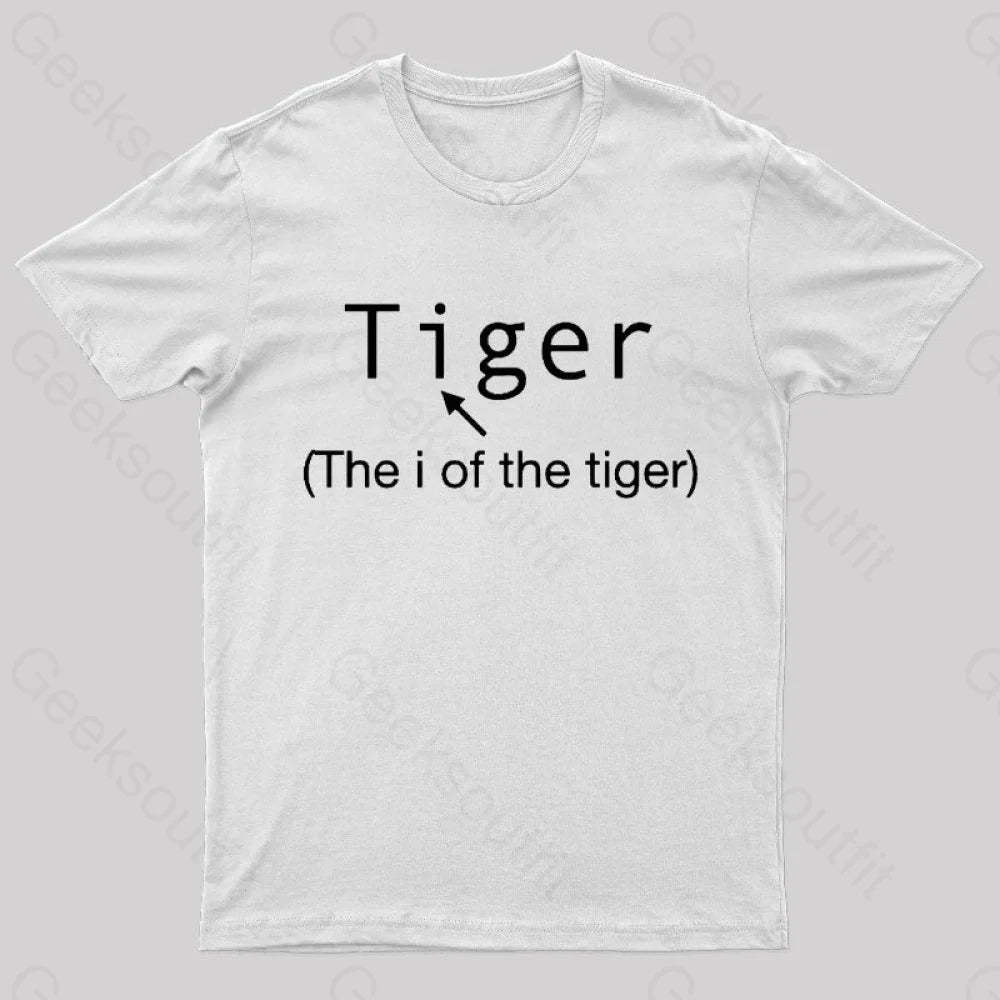 The I Of Tiger Geek T-Shirt White / S