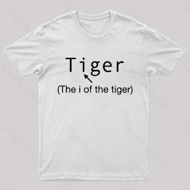 The I Of Tiger Geek T-Shirt White / S