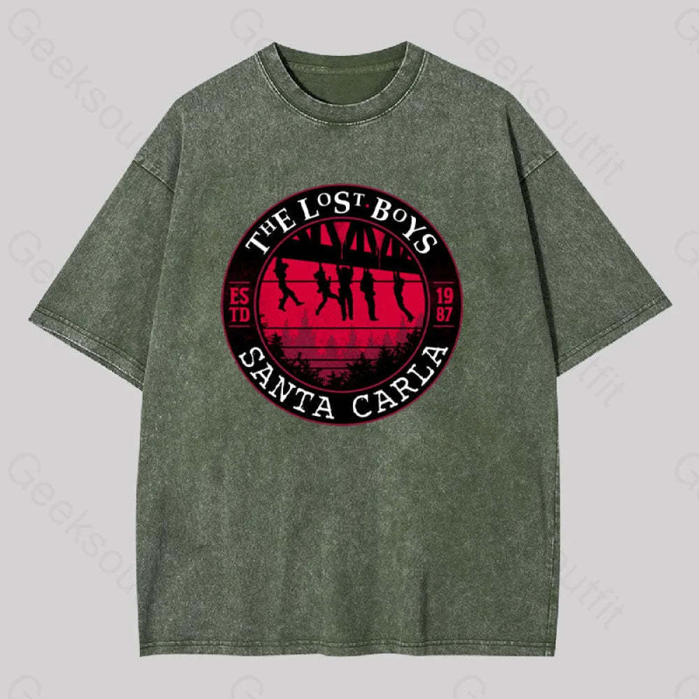 The Lost Boys Washed T-Shirt Army Green / S