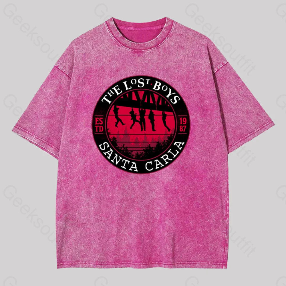 The Lost Boys Washed T-Shirt Rose Red / S
