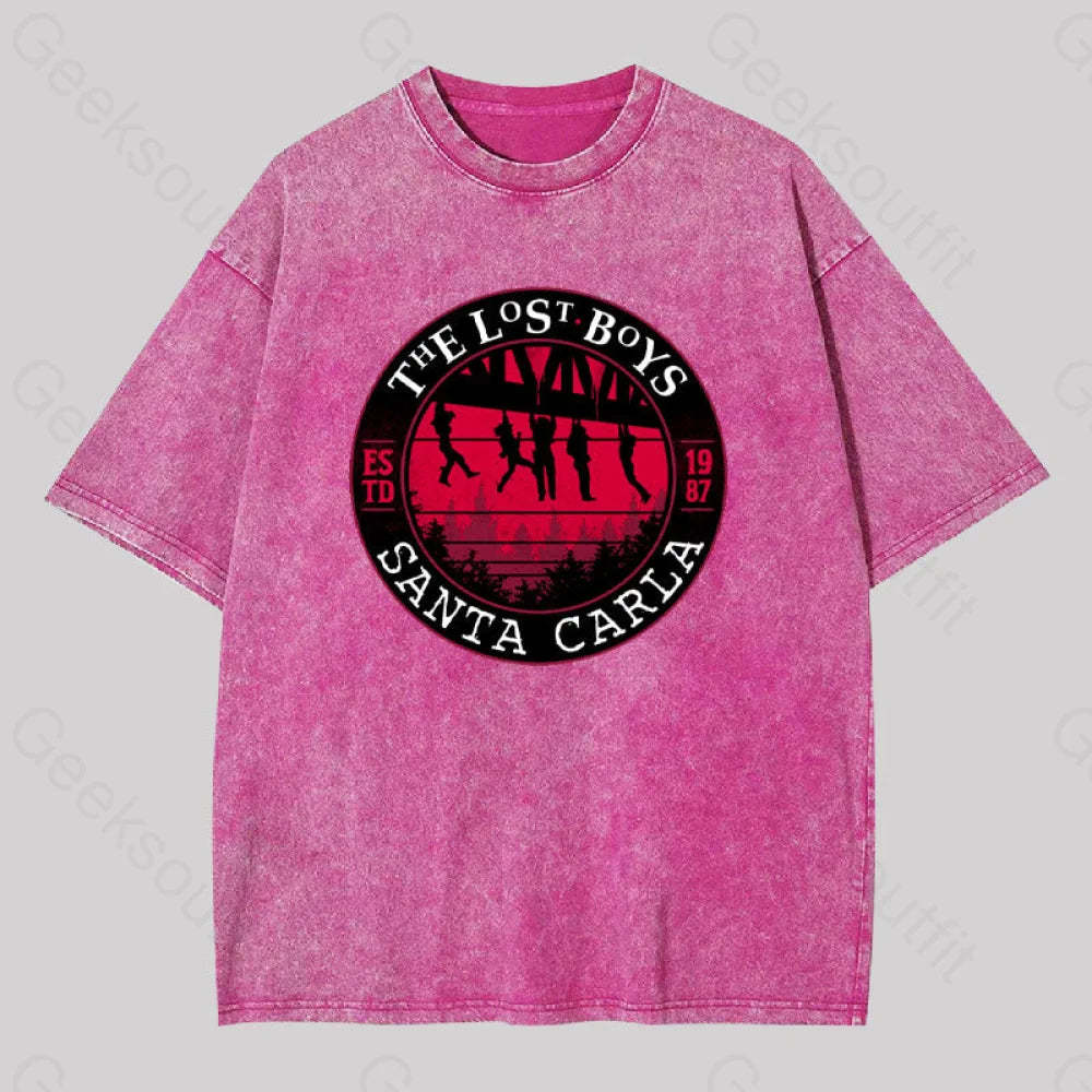 The Lost Boys Washed T-Shirt Rose Red / S