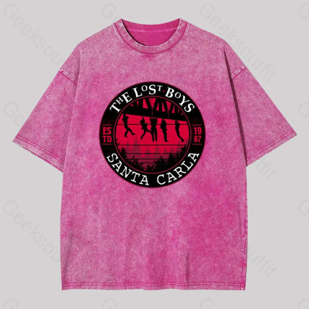 The Lost Boys Washed T-Shirt Rose Red / S