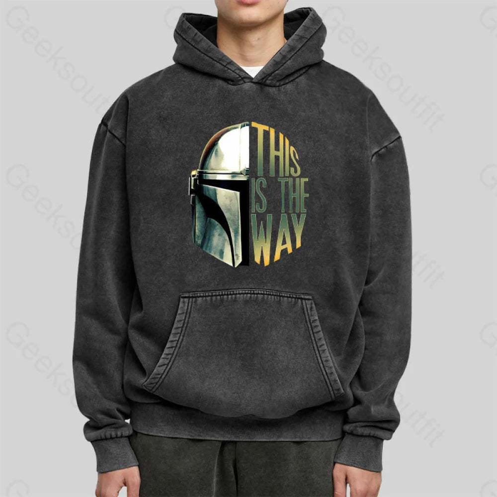 The Mandalorian This Is Way Helmet Washed Hoodie