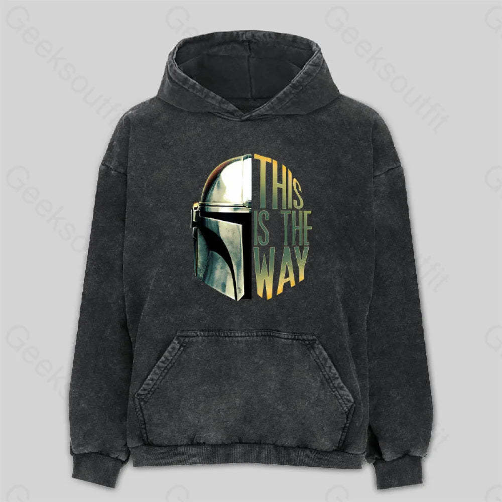 The Mandalorian This Is Way Helmet Washed Hoodie M