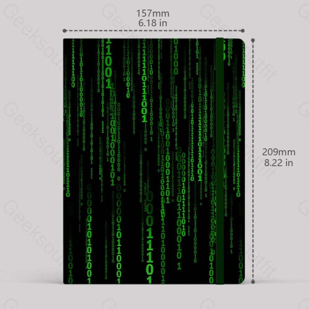 The Matrix Black Green Notebook Lined