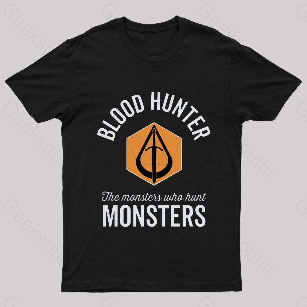 The Monsters Who Hunt Nerd T-Shirt Black / S