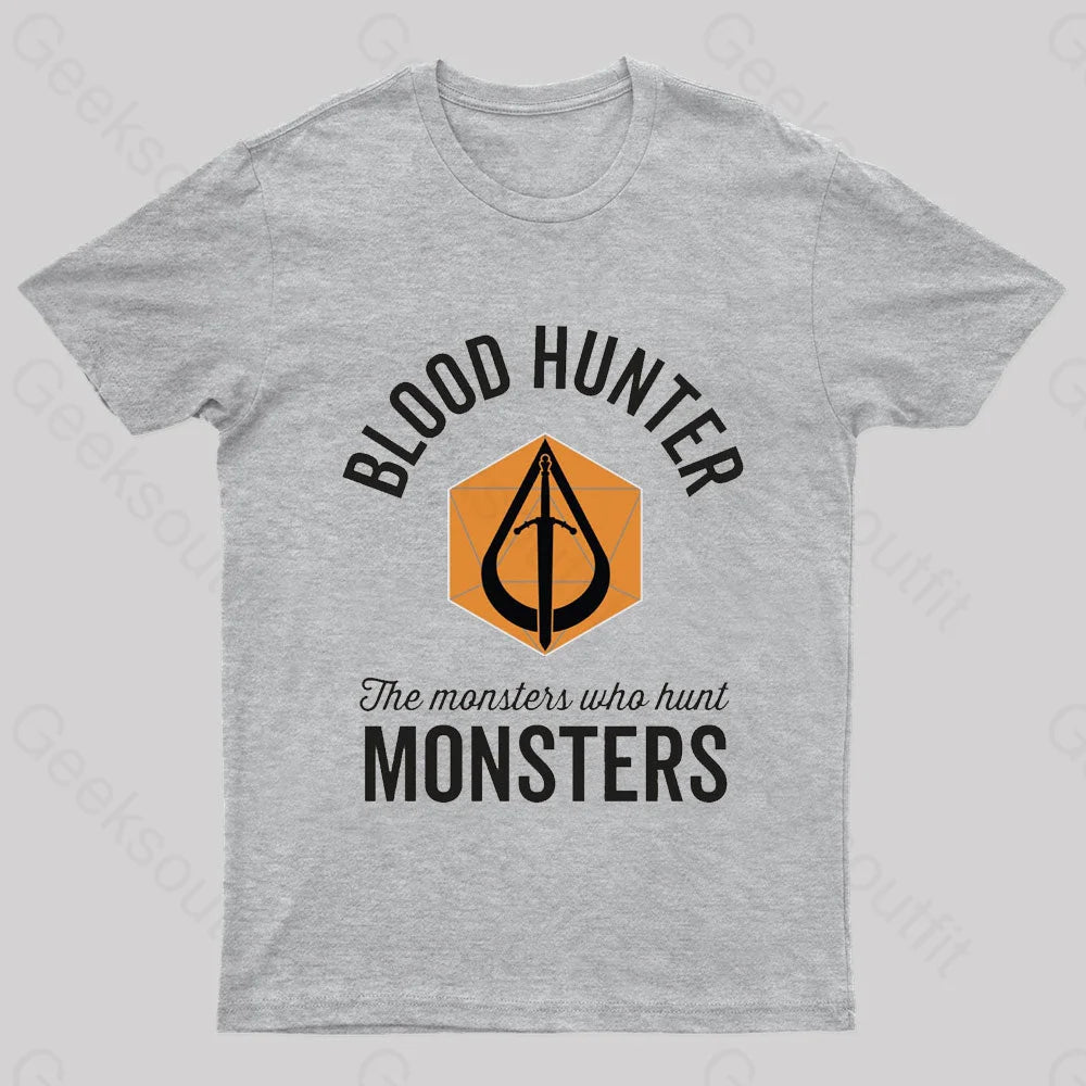The Monsters Who Hunt Nerd T-Shirt Grey / S