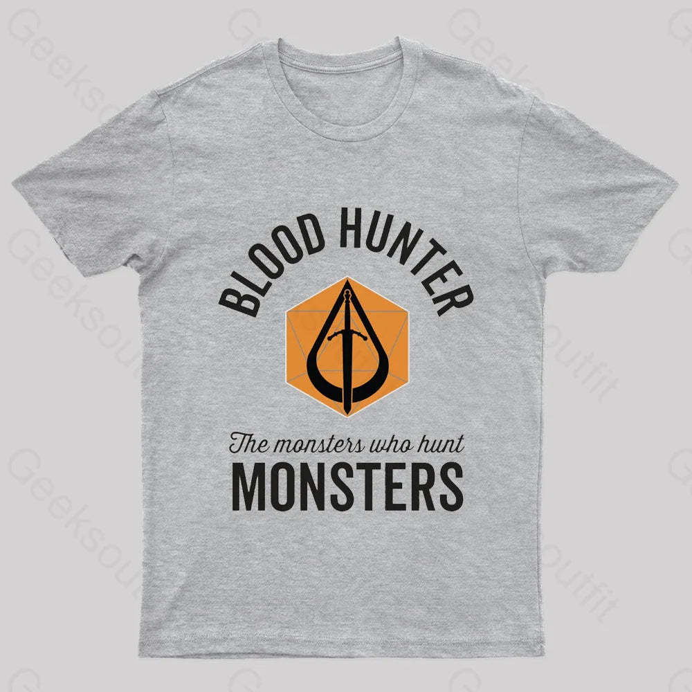 The Monsters Who Hunt Nerd T-Shirt Grey / S