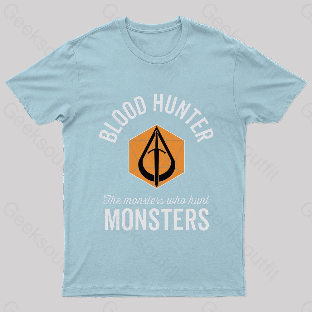 The Monsters Who Hunt Nerd T-Shirt Light Blue / S