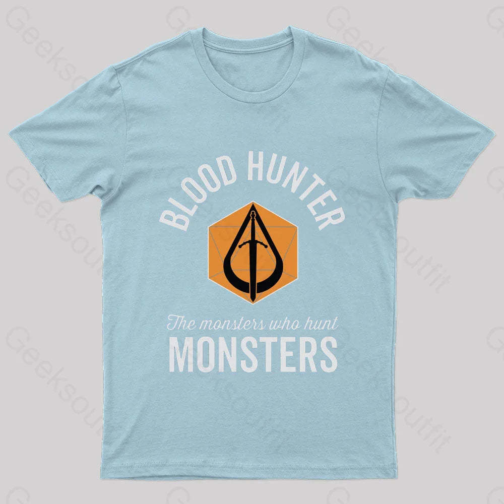 The Monsters Who Hunt Nerd T-Shirt Light Blue / S