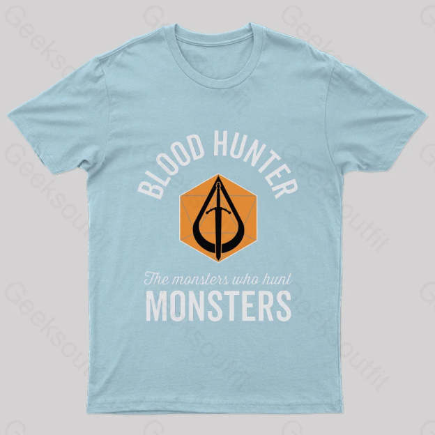 The Monsters Who Hunt Nerd T-Shirt Light Blue / S