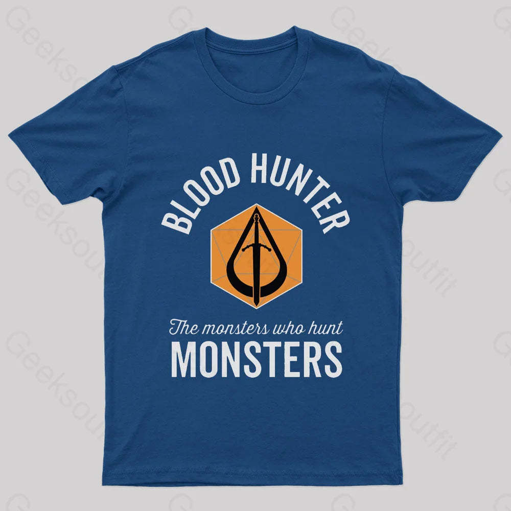 The Monsters Who Hunt Nerd T-Shirt Navy / S