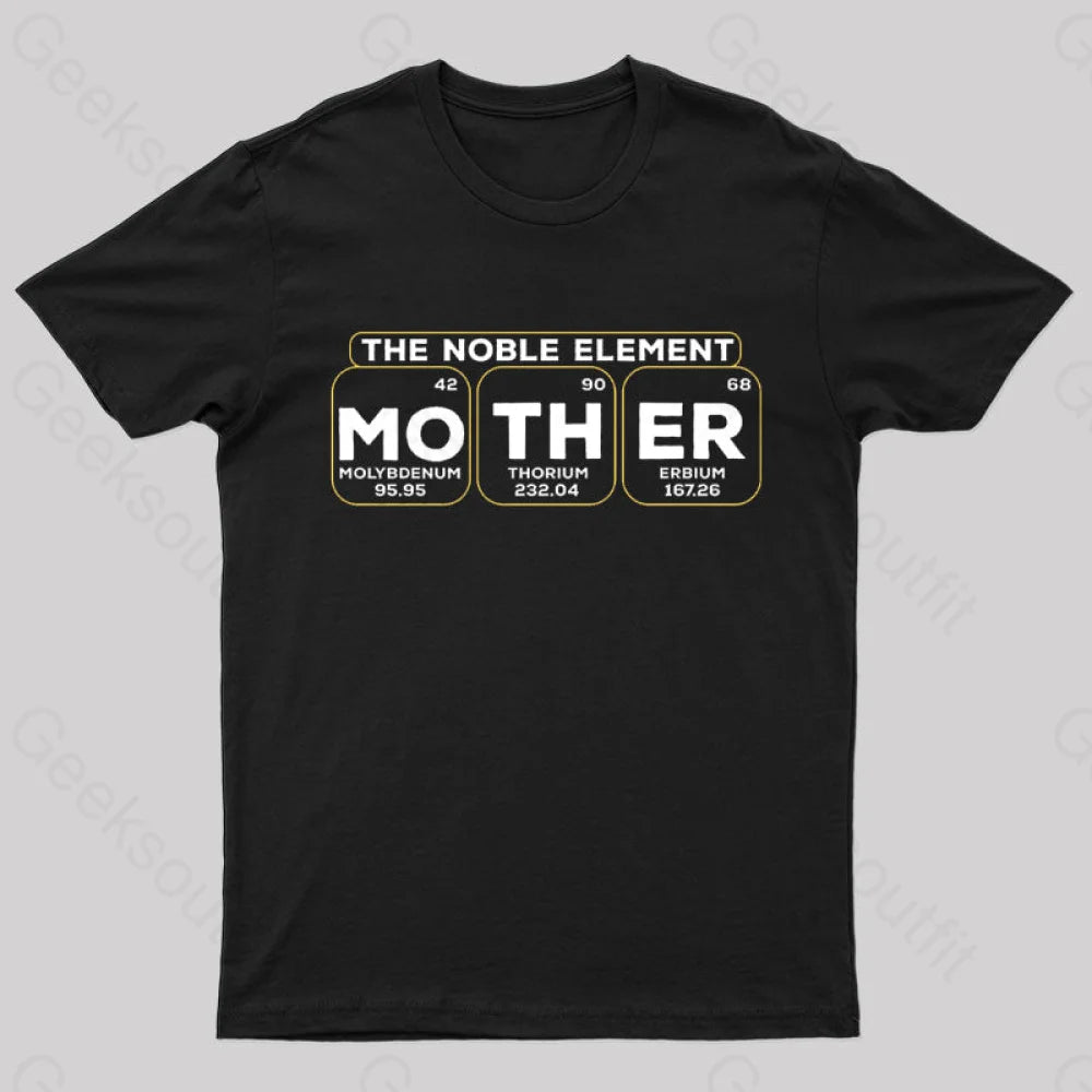 The Noble Element Mother Nerd T-Shirt Black / S