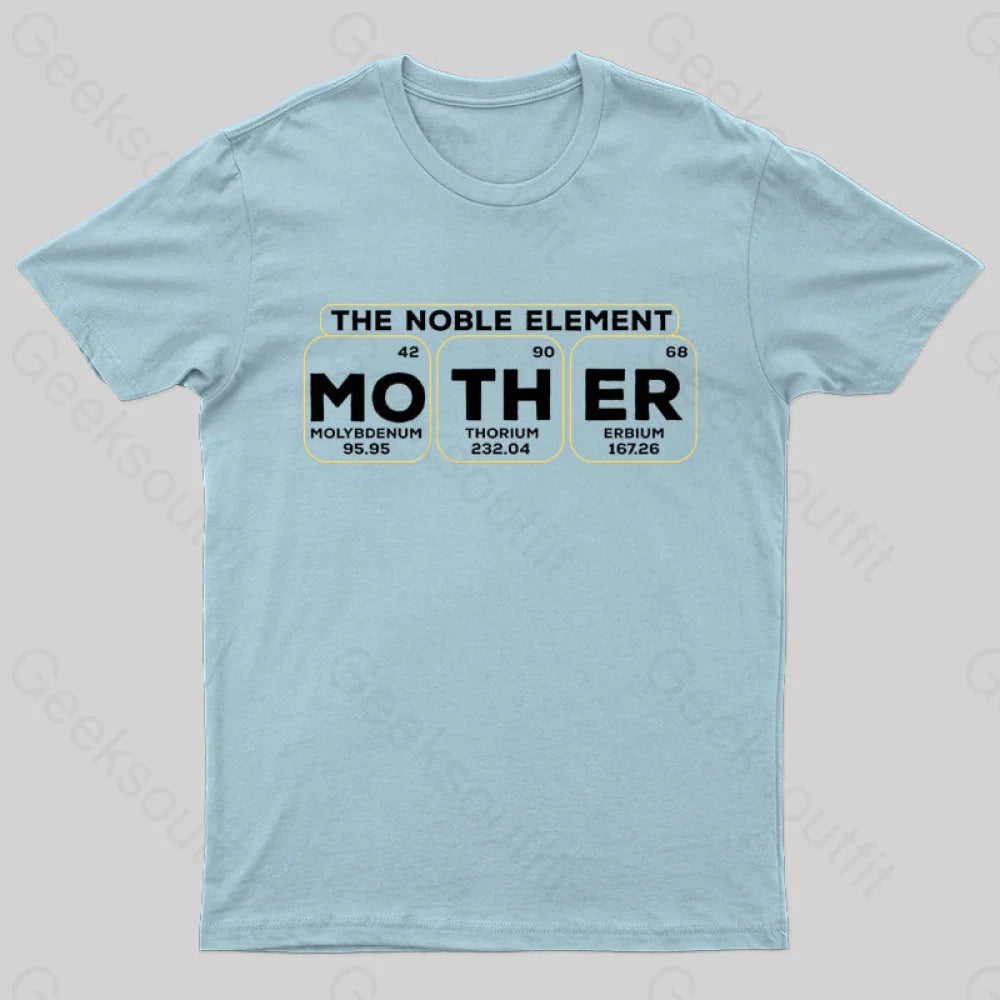 The Noble Element Mother Nerd T-Shirt Light Blue / S
