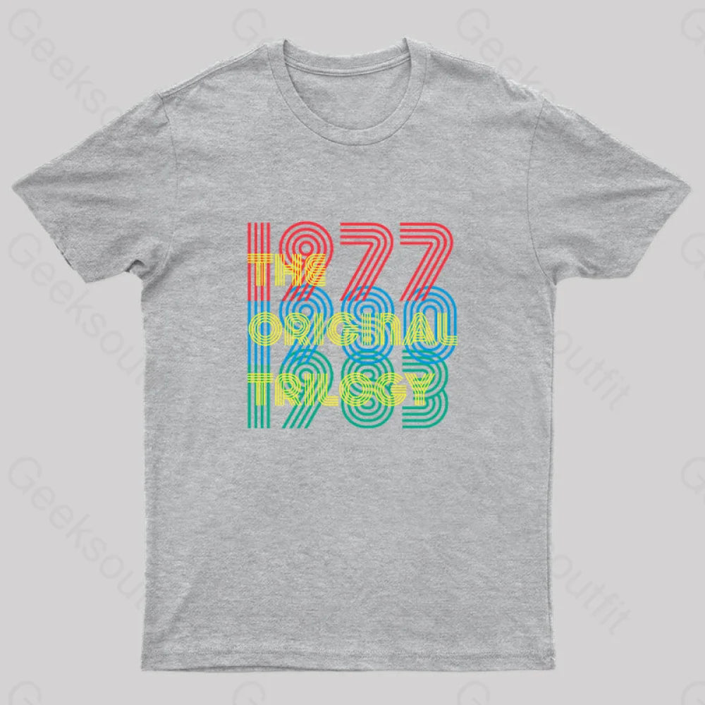 The Original Trilogy Geek T-Shirt Grey / S