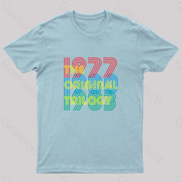 The Original Trilogy Geek T-Shirt Light Blue / S