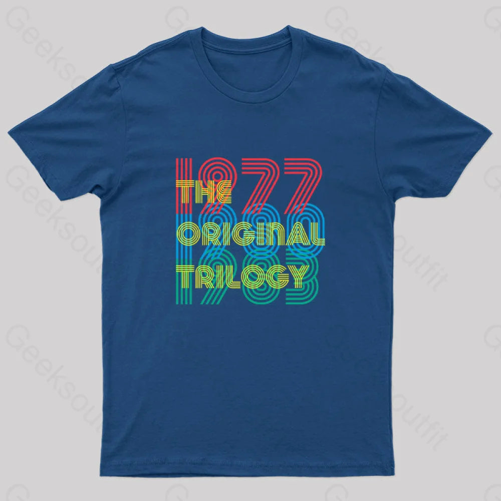 The Original Trilogy Geek T-Shirt Navy / S