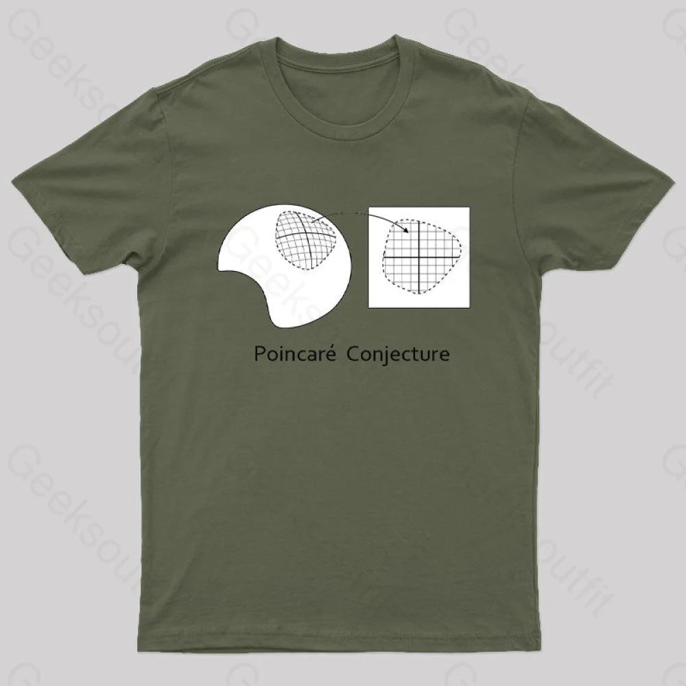 The Poincaré Conjecture T-Shirt Army Green / S