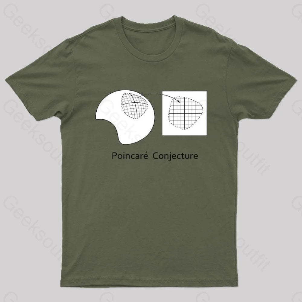 The Poincaré Conjecture T-Shirt Army Green / S