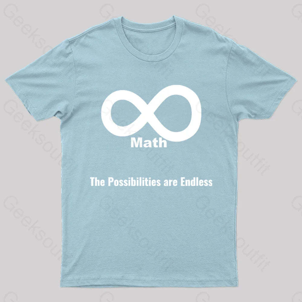 The Possibilities Are Endless Math Nerd T-Shirt Light Blue / S