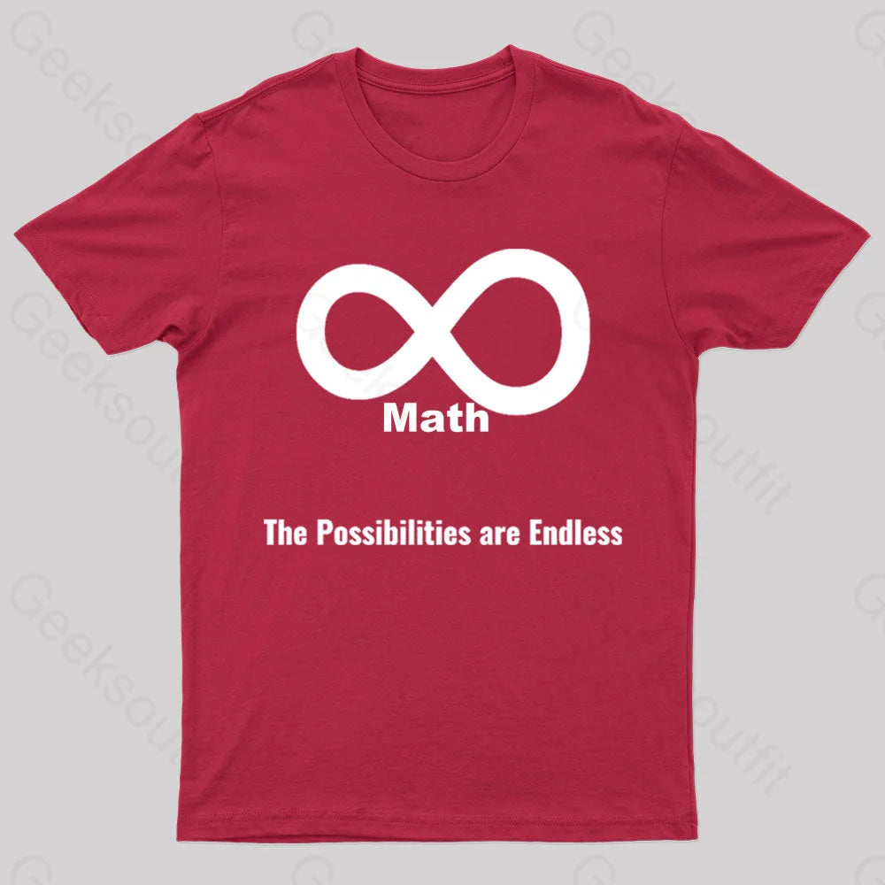 The Possibilities Are Endless Math Nerd T-Shirt Red / S