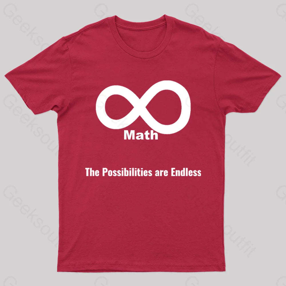 The Possibilities Are Endless Math Nerd T-Shirt Red / S