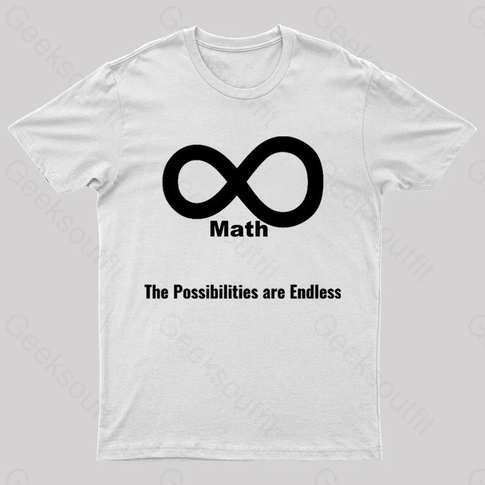 The Possibilities Are Endless Math Nerd T-Shirt White / S