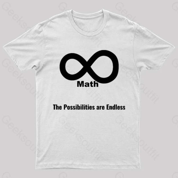 The Possibilities Are Endless Math Nerd T-Shirt White / S