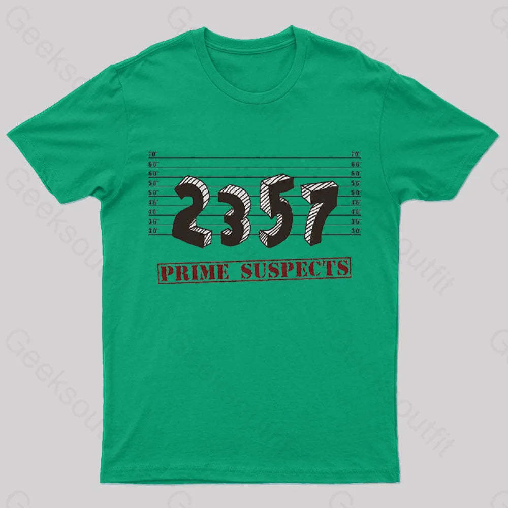 The Prime Number Suspects T-Shirt Green / S