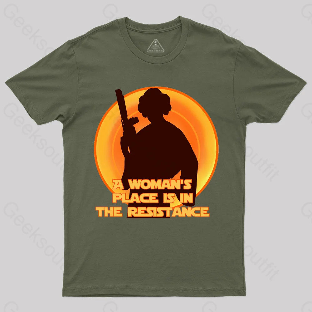 The Resistance Geek T-Shirt Army Green / S