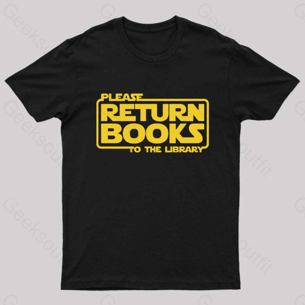 The Return Of The Books Geek T-Shirt Black / S