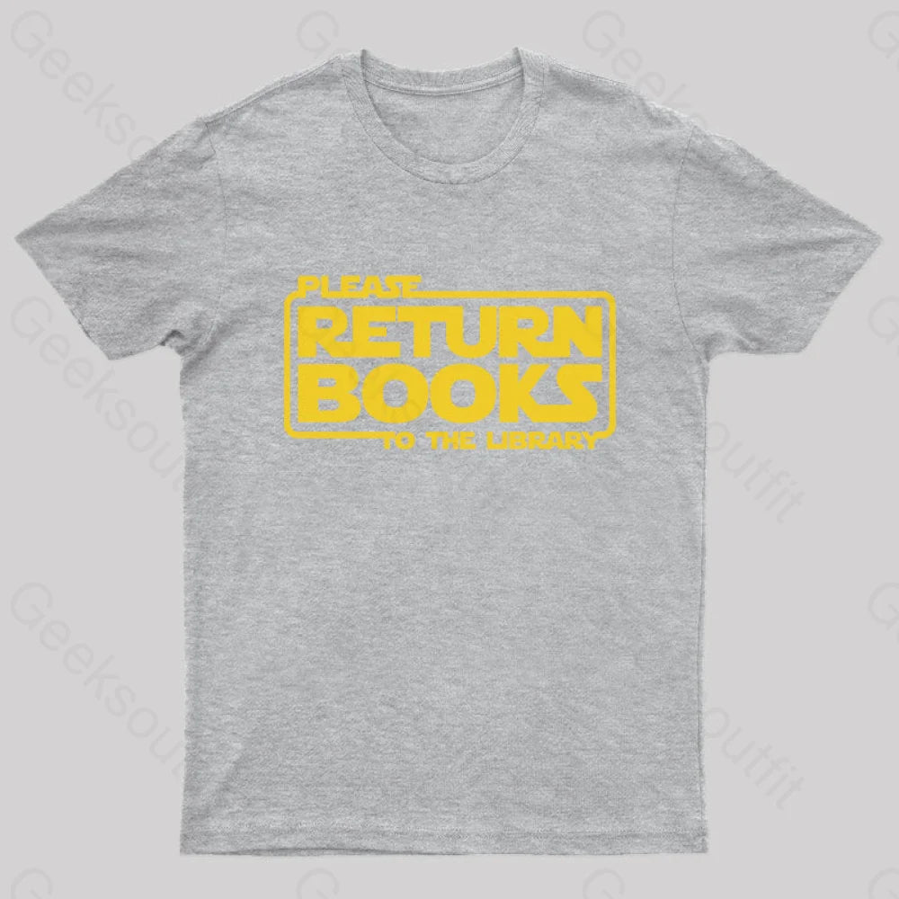 The Return Of The Books Geek T-Shirt Grey / S