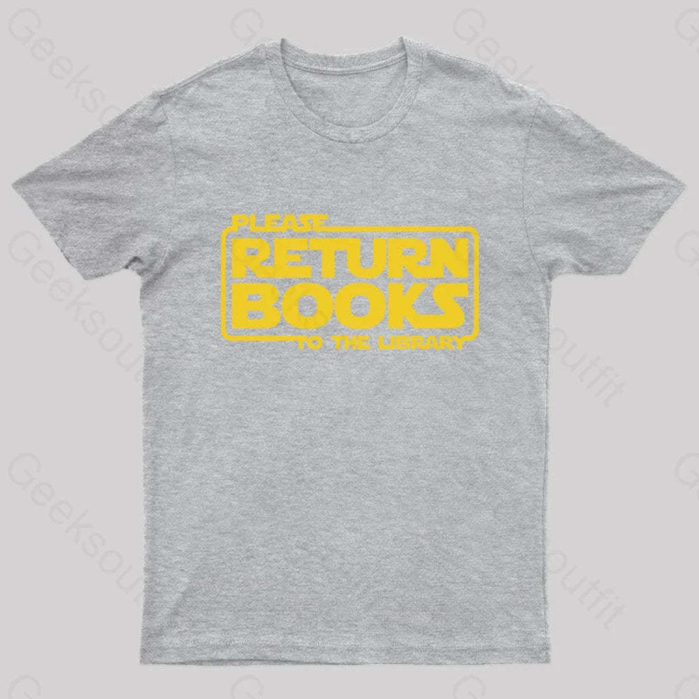 The Return Of The Books Geek T-Shirt Grey / S