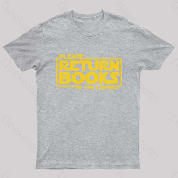 The Return Of The Books Geek T-Shirt Grey / S