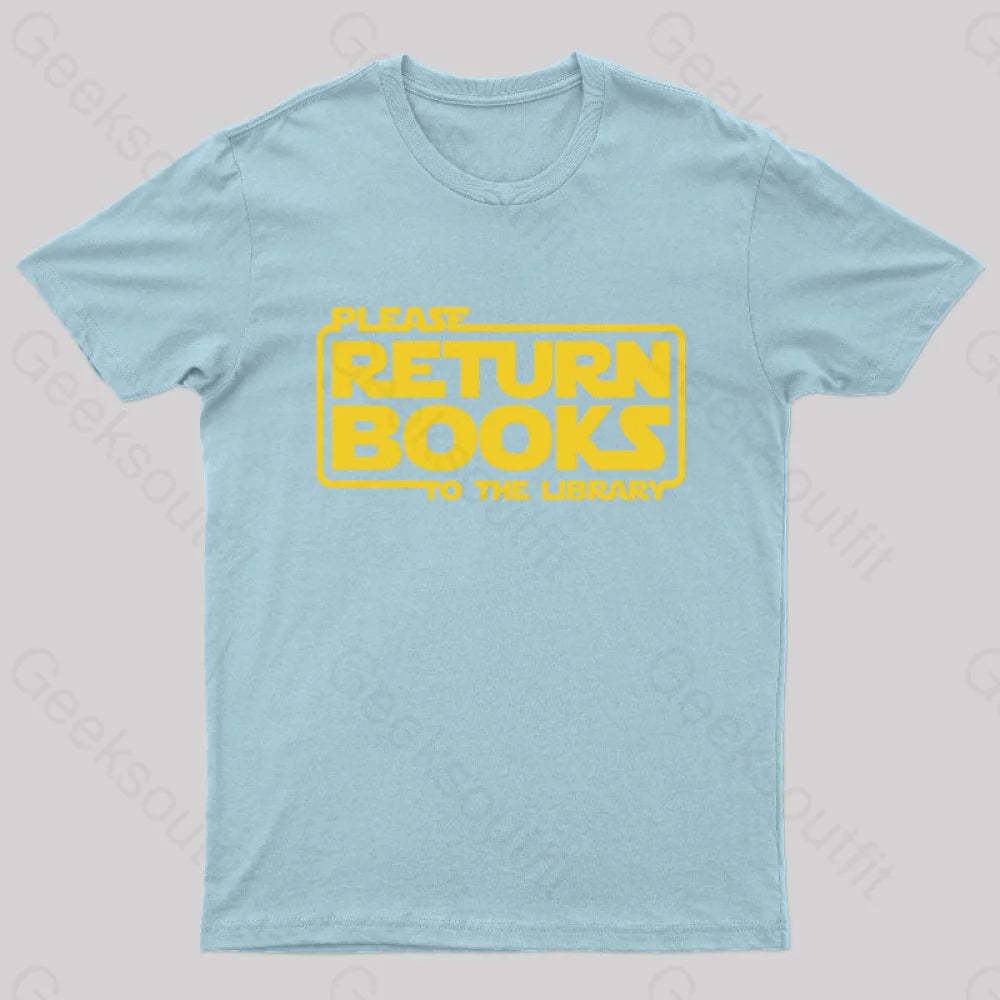 The Return Of The Books Geek T-Shirt Light Blue / S