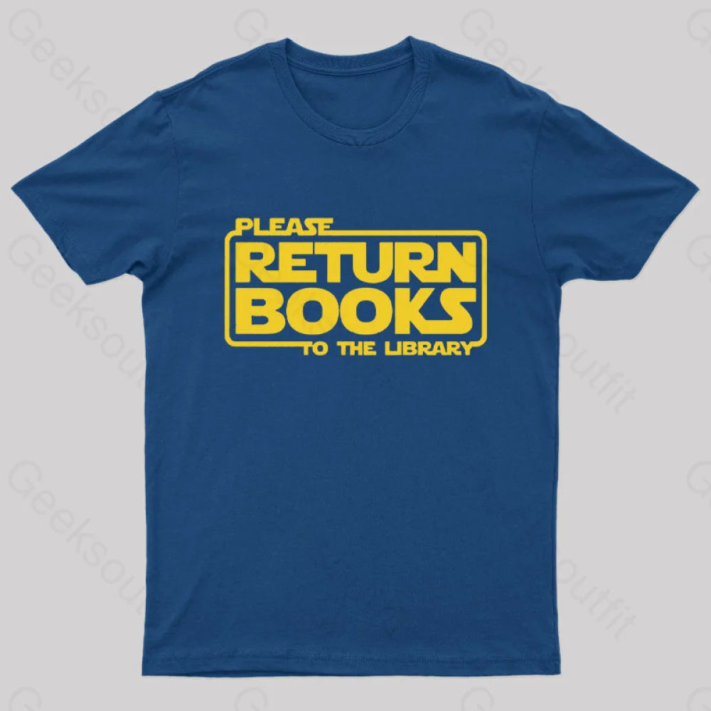 The Return Of The Books Geek T-Shirt Navy / S