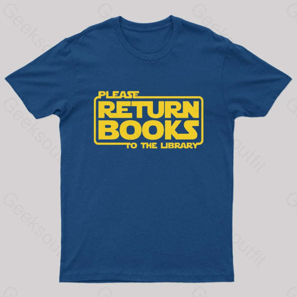 The Return Of The Books Geek T-Shirt Navy / S
