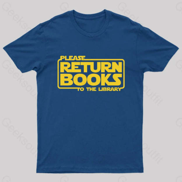 The Return Of The Books Geek T-Shirt Navy / S