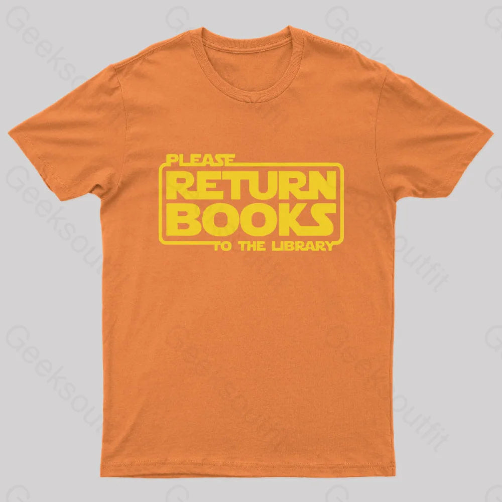 The Return Of The Books Geek T-Shirt Orange / S