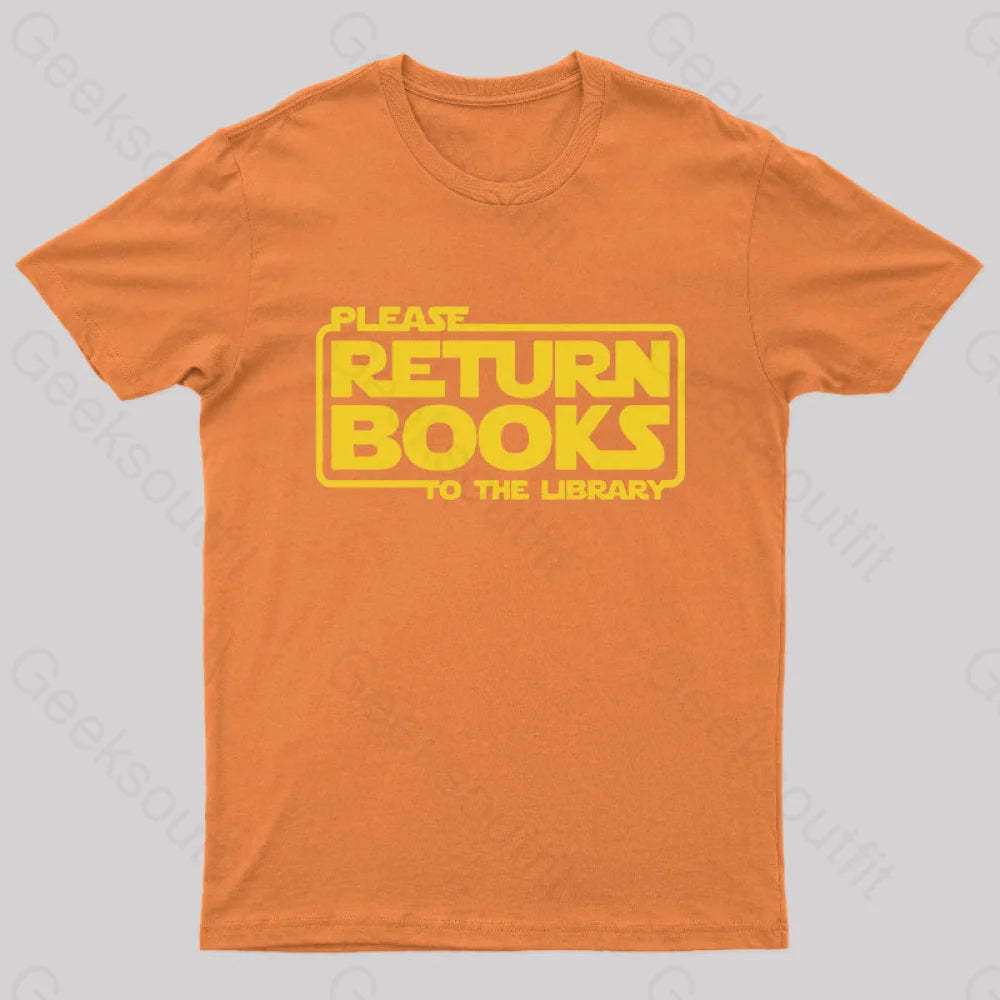 The Return Of The Books Geek T-Shirt Orange / S