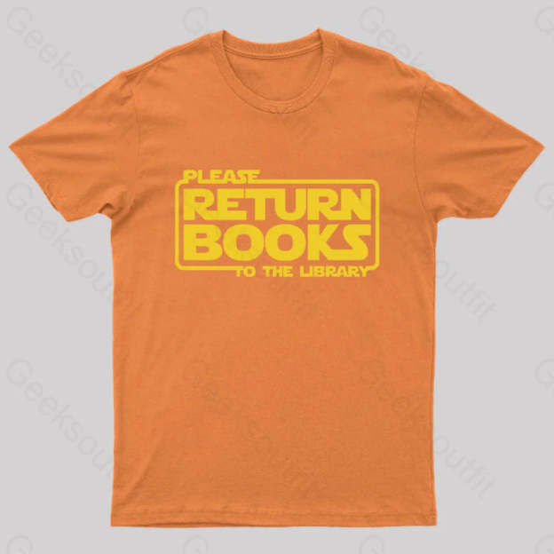 The Return Of The Books Geek T-Shirt Orange / S