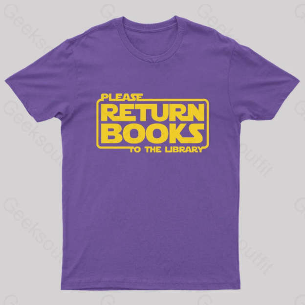 The Return Of The Books Geek T-Shirt Purple / S