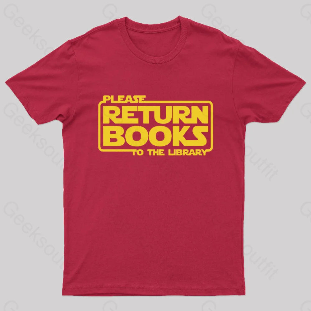 The Return Of The Books Geek T-Shirt Red / S