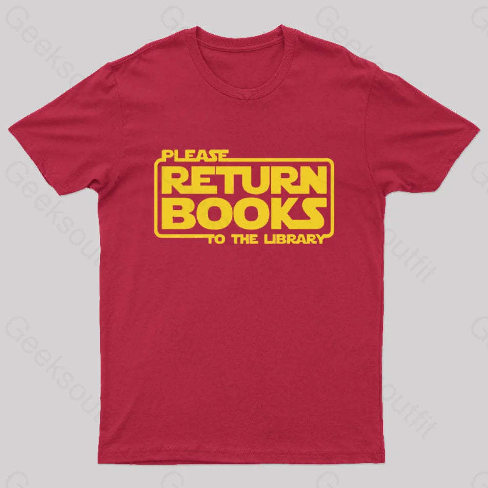 The Return Of The Books Geek T-Shirt Red / S
