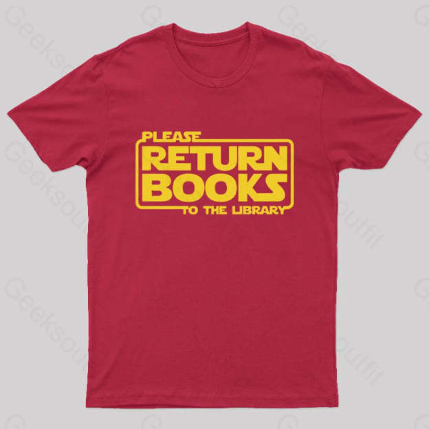 The Return Of The Books Geek T-Shirt Red / S